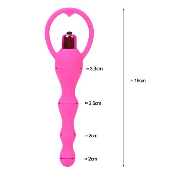 Pink Multi Beads Anus Vibrators