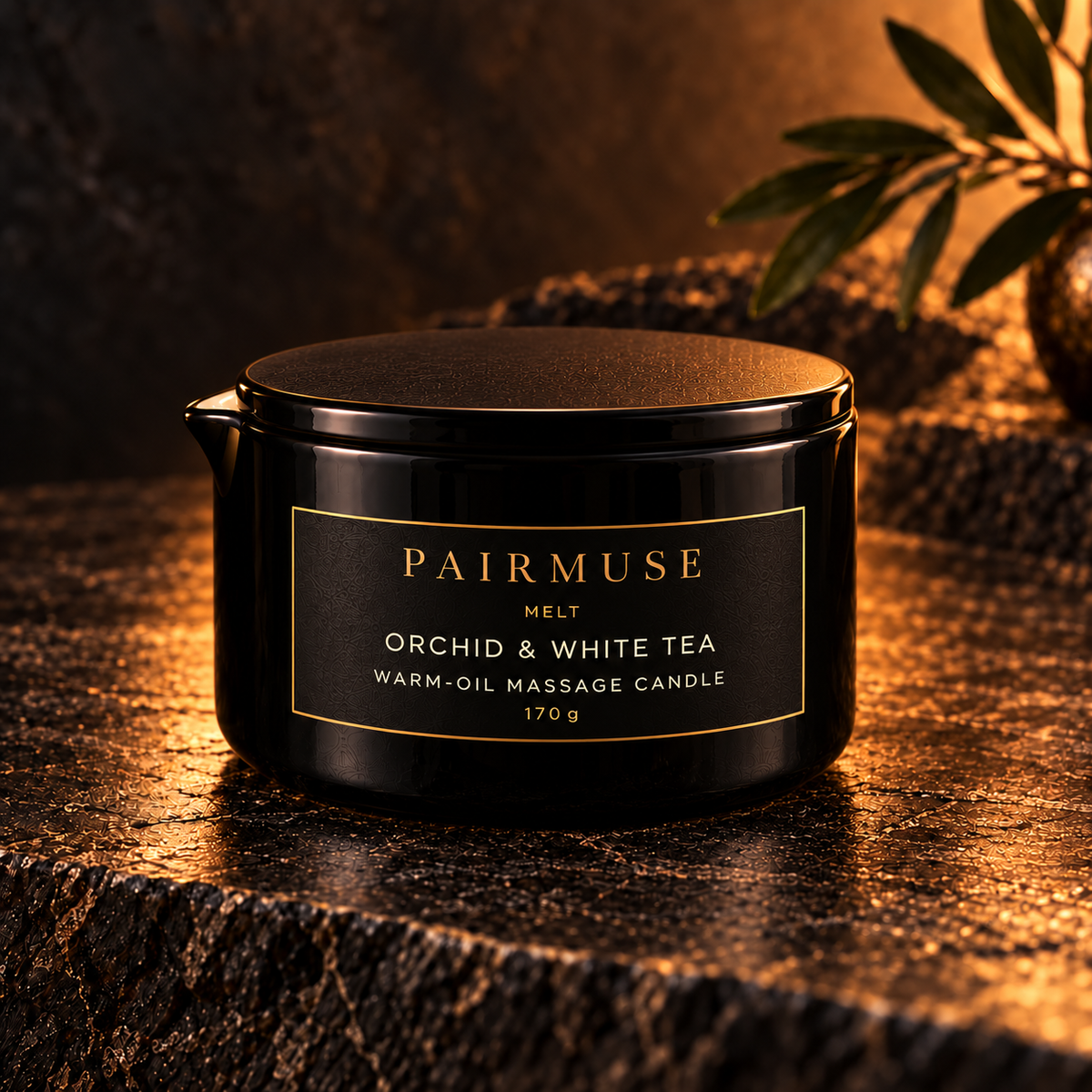 PAIR MUSE Oil Massage Candles ( Orchid & White Tea )