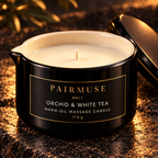 PAIR MUSE Oil Massage Candles ( Orchid & White Tea )